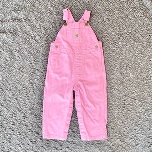 Carhartt Baby Toddler Pink Canvas Bib Overalls 18m